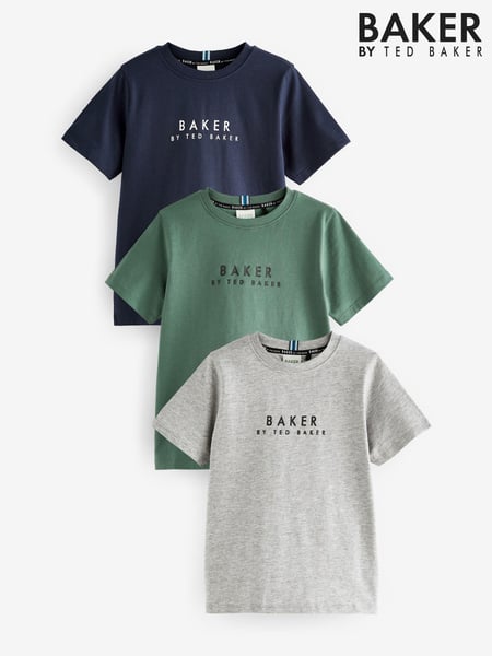 Baker by Ted Baker 100% Cotton T-Shirts 3 Pack (D86949) | € 47 - € 53