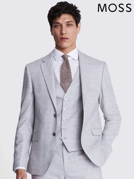 MOSS Grey Light Grey Marl Jkt Moss Slim Mixer Jacket (E00336) | € 279