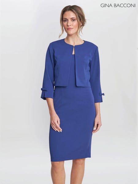 Gina Bacconi Blue Corinne Crepe Dress And Jacket (E01640) | € 257