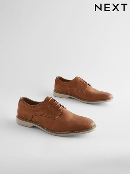 Tan Brown Smart Casual Derby Shoes (E01809) | € 82