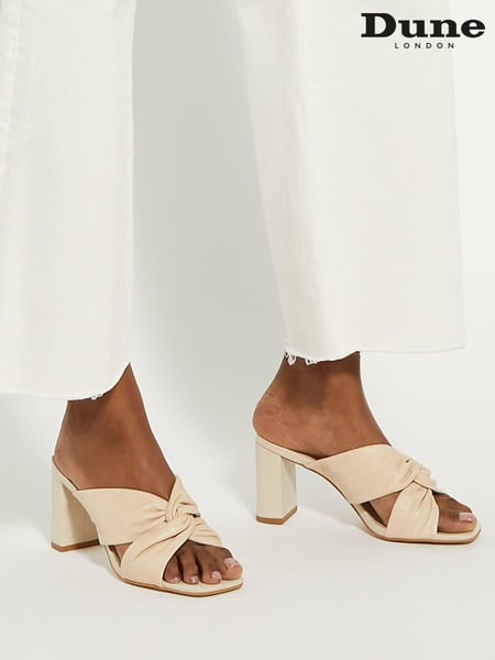 Dune London Cream Maizing Soft Twist Mules (E02140) | € 74
