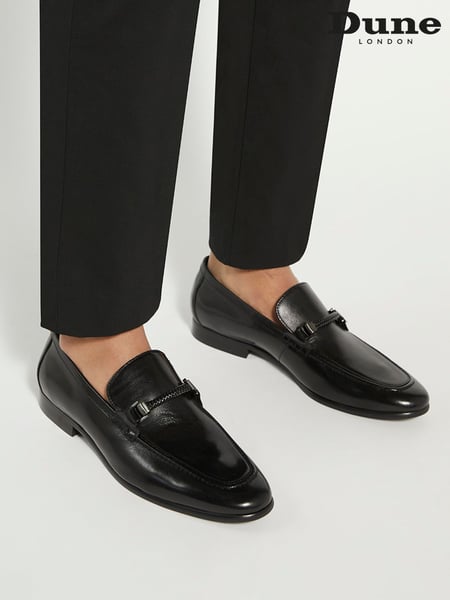 Dune London Black Scilly Woven Trim Loafers (E02142) | € 186