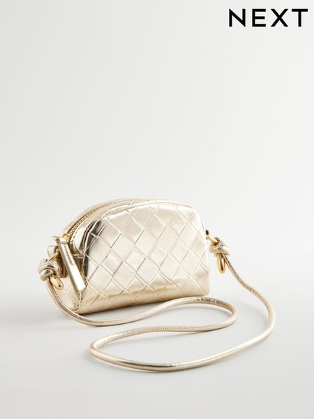 Gold Metallic Cross-Body Bag (E04472) | € 20