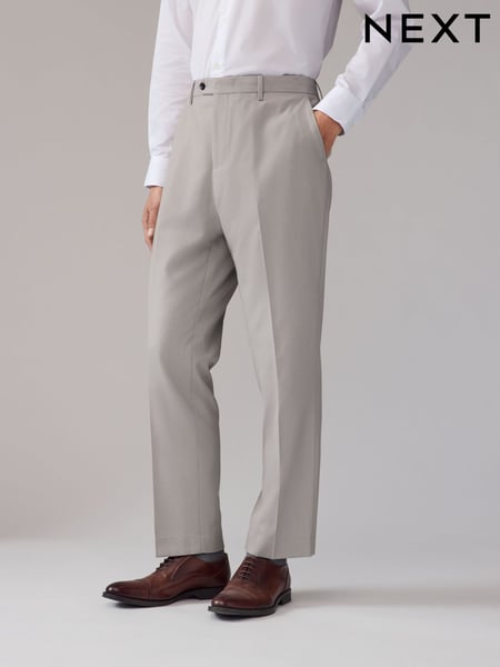 Neutral Regular Fit Textured Suit Trousers (E05003) | € 52