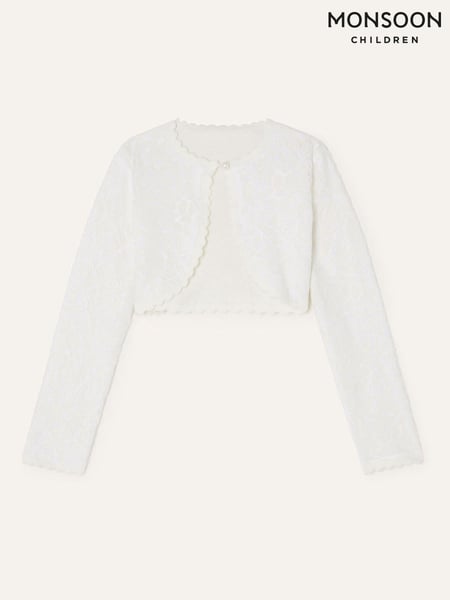 Monsoon Natural 100% Cotton Lace Cardigan (E05368) | € 39 - € 45