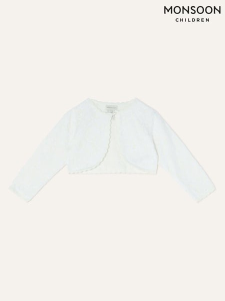Monsoon Natural Baby Lace 100% Cotton Cardigan (E05385) | € 36 - € 39