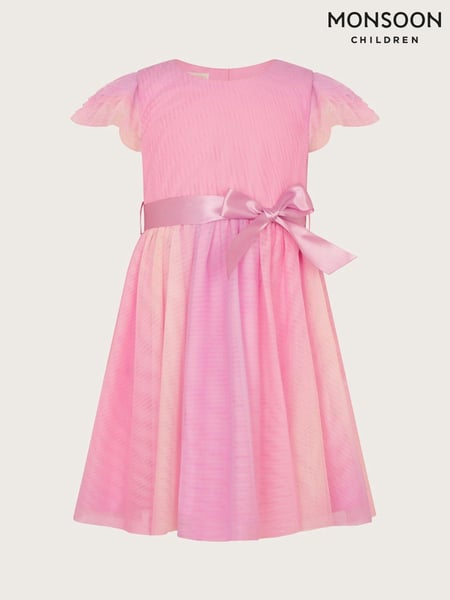 Monsoon Purple Baby Ruffle Sleeve Ombre Dress (E05390) | € 25 - € 26