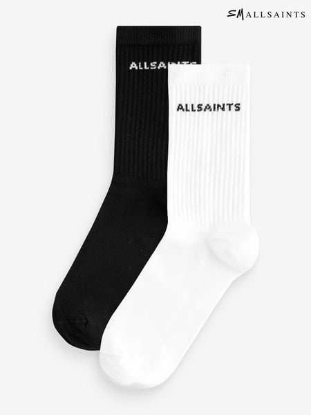 smALLSAINTS Black/White Logo Socks 2 Pack (E05445) | € 12