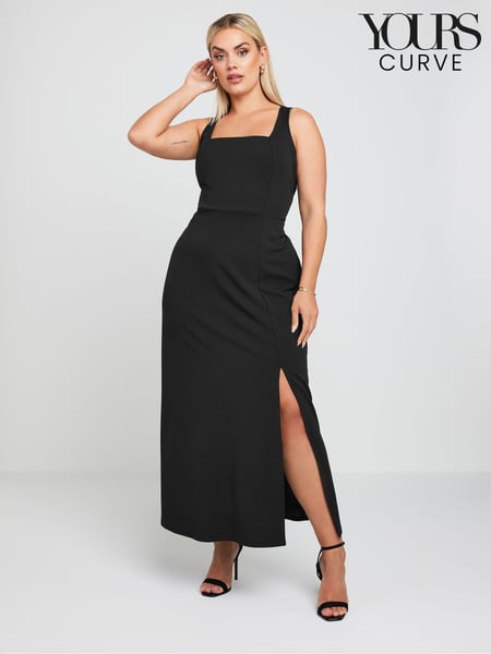Yours Curve Black Square Neck Maxi Dress (E05764) | € 61
