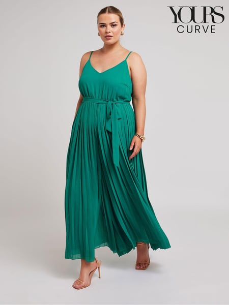 Yours Curve Green Pleated Jumpsuit (E05767) | € 86