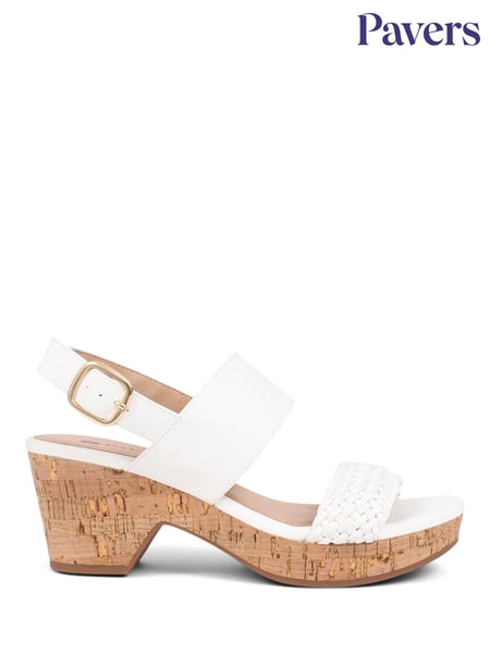Pavers White Pavers Platform Sandals (E06737) | € 55