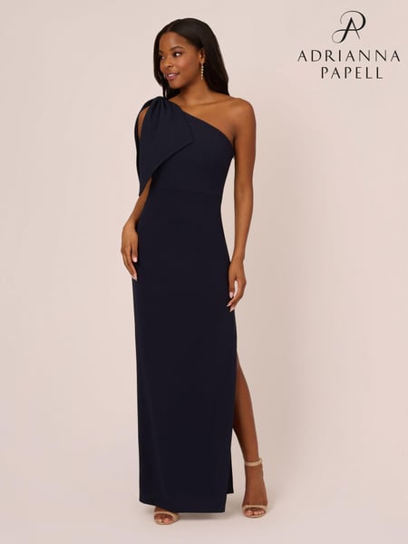 Adrianna Papell Blue One Shoulder Gown (E06798) | € 279