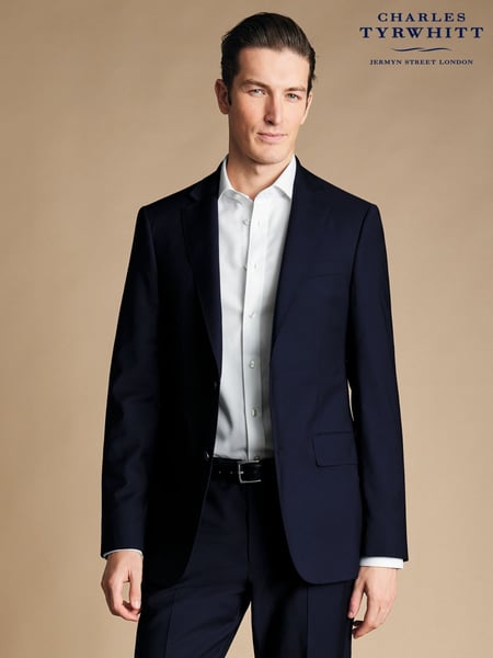 Charles Tyrwhitt Blue Slim Fit Italian Luxury Jacket (E07571) | € 468