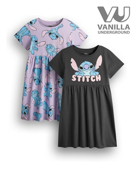 Vanilla Underground Black Girls Stitch 100% Cotton Dresses 2 Pack (E08790) | € 37