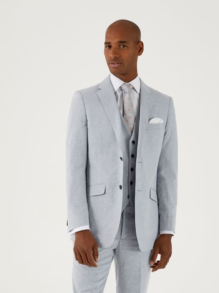 Skopes Silver Tailored Fit Tuscany Linen Blend Suit (E09251) | € 86