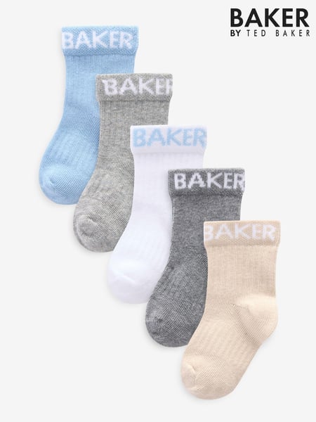 Baker by Ted Baker Baby Socks 5 Pack (E11149) | € 12 - € 14