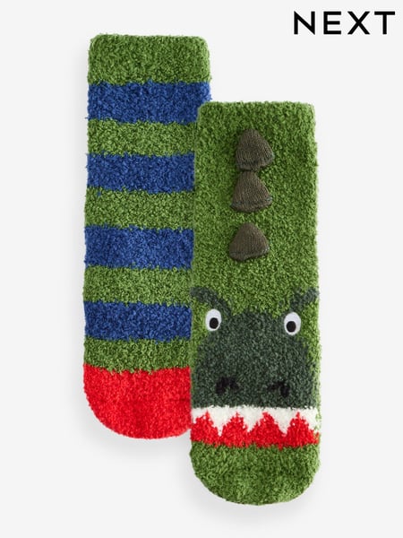 Green Dinosaur Cosy Socks 2 Pack (E13108) | € 10 - € 11