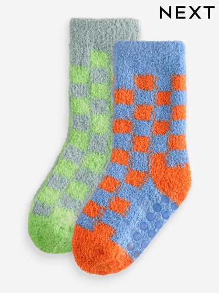 Bright Checkerboard Cosy Socks 2 Pack (E13114) | € 7 - € 9
