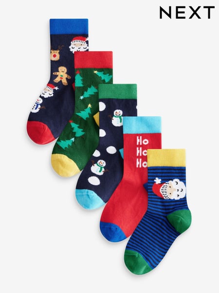 HoHoHo Character Cotton Rich Christmas Socks 5 Pack (E13150) | € 7 - € 9