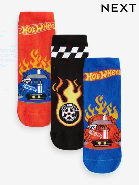 Red/Black/Blue Hot Wheels Cotton Rich License Socks 3 Pack (E13170) | € 11 - € 14