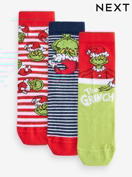 The Grinch Cotton Rich License Socks 3 Pack (E13173) | € 7 - € 9