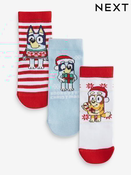 Christmas Bluey Cotton Rich License Socks 3 Pack (E13179) | € 7