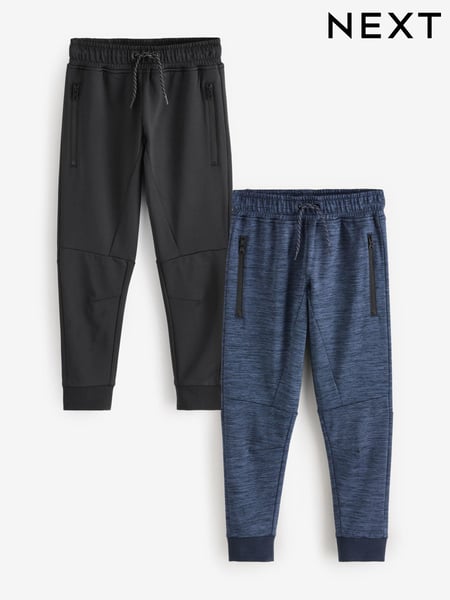Black/Navy Sporty Fit Slim Fit Sporty Joggers 2 Pack (3-16yrs) (E13881) | € 48 - € 62