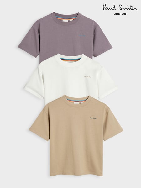 Paul Smith Junior Boys Signature T-Shirts 3 Pack (E14094) | € 50