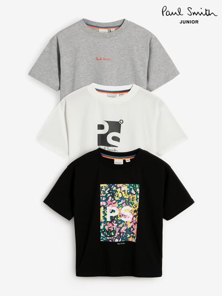 Paul Smith Junior Boys Signature T-Shirts 3 Pack (E14095) | € 53