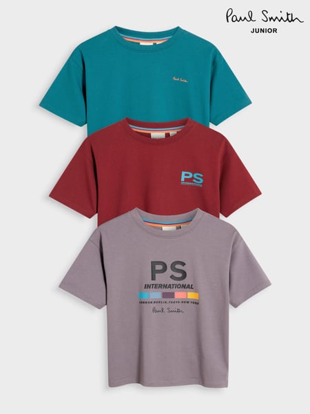 Paul Smith Junior Boys Signature T-Shirts 3 Pack (E14097) | € 53