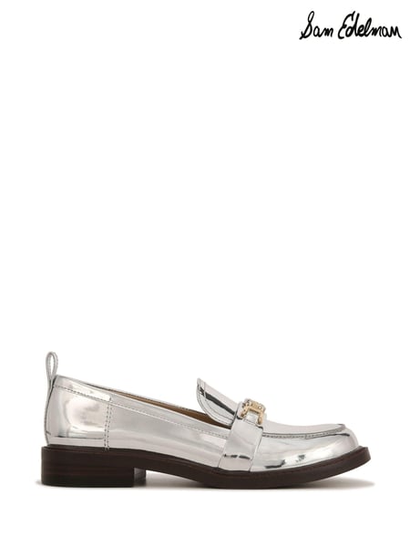 Sam Edelman Silver Christy Loafers (E14932) | € 117