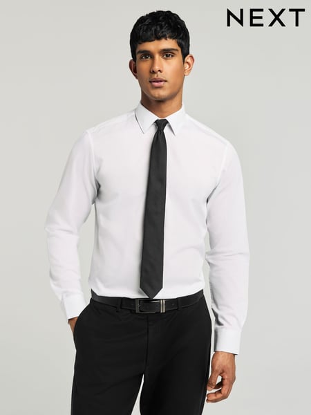 White/Black Regular Fit Shirt and Tie Pack (E15780) | € 54