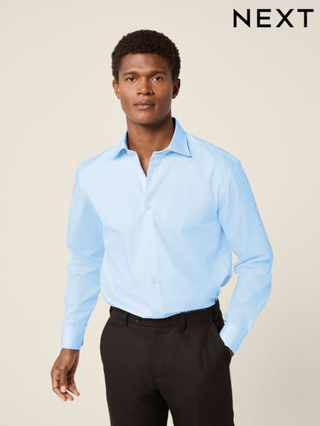 Blue Regular Fit Cutaway Collar Easy Care Smart Shirt (E16009) | € 33
