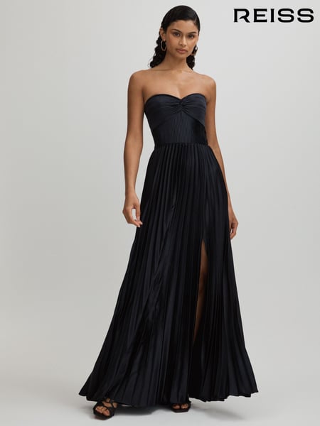 Amur Satin Pleated Maxi Dress (E17514) | € 1.011