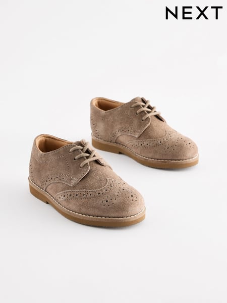 Neutral Standard Fit (F) Smart Leather Brogue Shoes (E18921) | € 40 - € 43