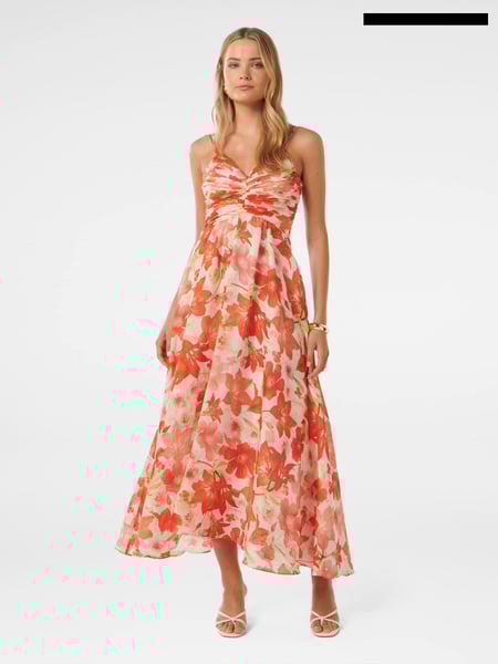 Forever New Red Jolie Strappy Ruched Bodice Maxi Dress (E19529) | € 86