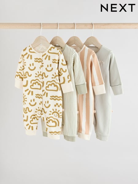 Green Abstract Baby Footless Sleepsuits 4 Pack (0mths-3yrs) (E19560) | € 31 - € 34