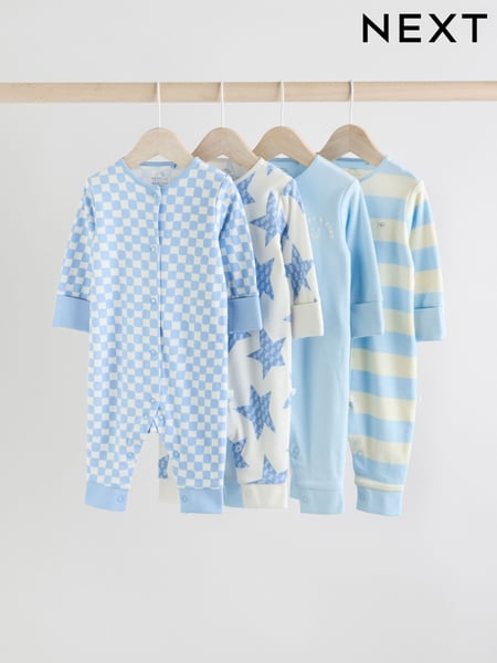 Blue Star Baby Footless Sleepsuits 4 Pack (0mths-3yrs) (E19569) | € 35 - € 38