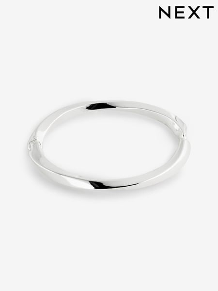 Silver Tone Twist Bangle (E22963) | € 20