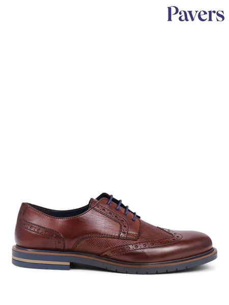 Pavers Brogues Detailed Leather Lace-Up Brown Shoes (E23099) | € 94