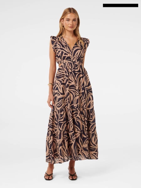 Forever New Blue Pure Linen Tobi Side Cut Out Dress (E23262) | € 65