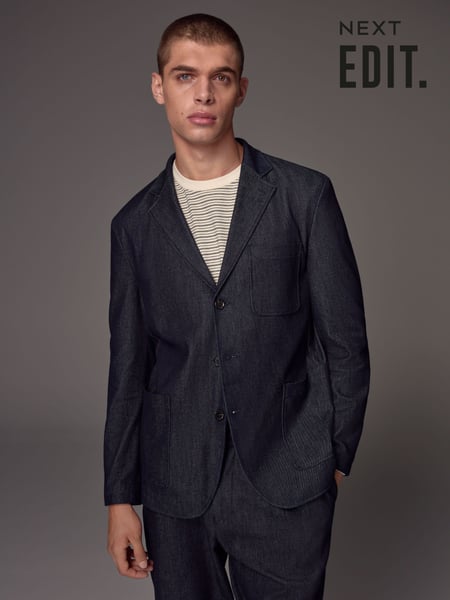 Blue EDIT Denim Relaxed Suit Jacket (E25521) | € 118