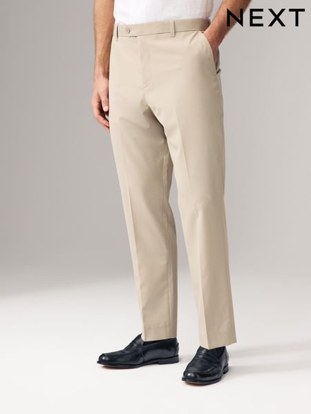 Neutral Relaxed Tapered Fit Stretch Smart Trousers (E25843) | € 36