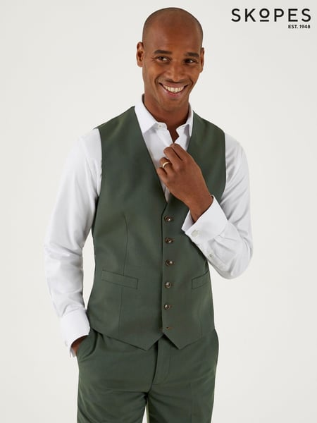 Skopes Green Harvey Single Breasted Tailored Fit Suit Waistcoat (E26009) | € 86