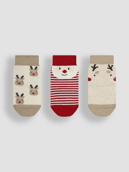 JoJo Maman Bébé Fesitve Red 3-Pack Christmas Socks (E26013) | € 15