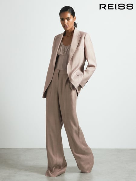 Reiss Pink Rosa Atelier Tailored Double Breasted Suit Blazer (E26391) | € 850