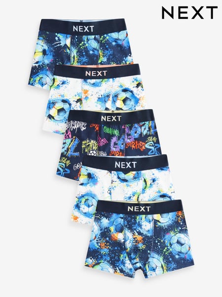 Blue Football Trunks 5 Pack (2-16yrs) (E27105) | € 20 - € 27