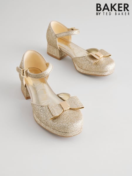 Baker by Ted Baker Girls Platform Heel Ocassion Bow Shoes (E27351) | € 59 - € 62