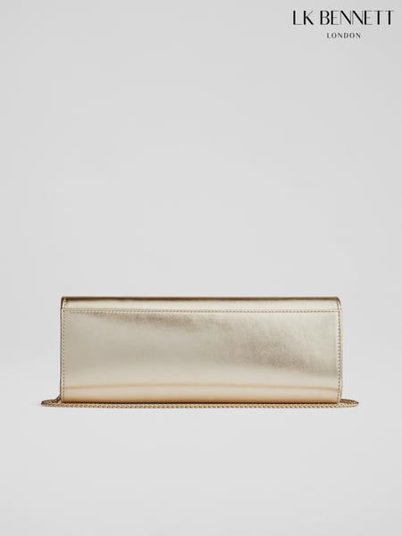LK Bennett Champagne Gold Lucille Clutch Bag (E28215) | € 147