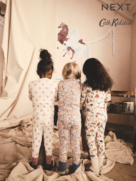 Cath Kidston Navy Floral Leggings 3 Pack (3mths-7yrs) (E30634) | € 24 - € 30
